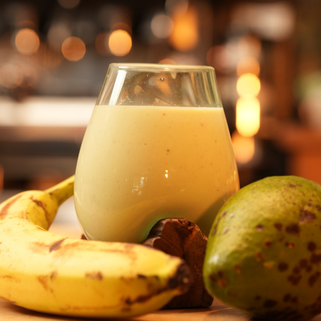 OMELETTE DE FEROCE D’AVOCAT ET SMOOTHIE AVOCAT ET BANANE