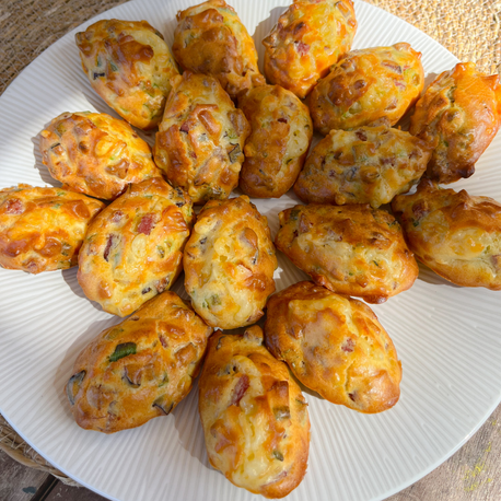 Madeleines au jambon et la sauce créoline